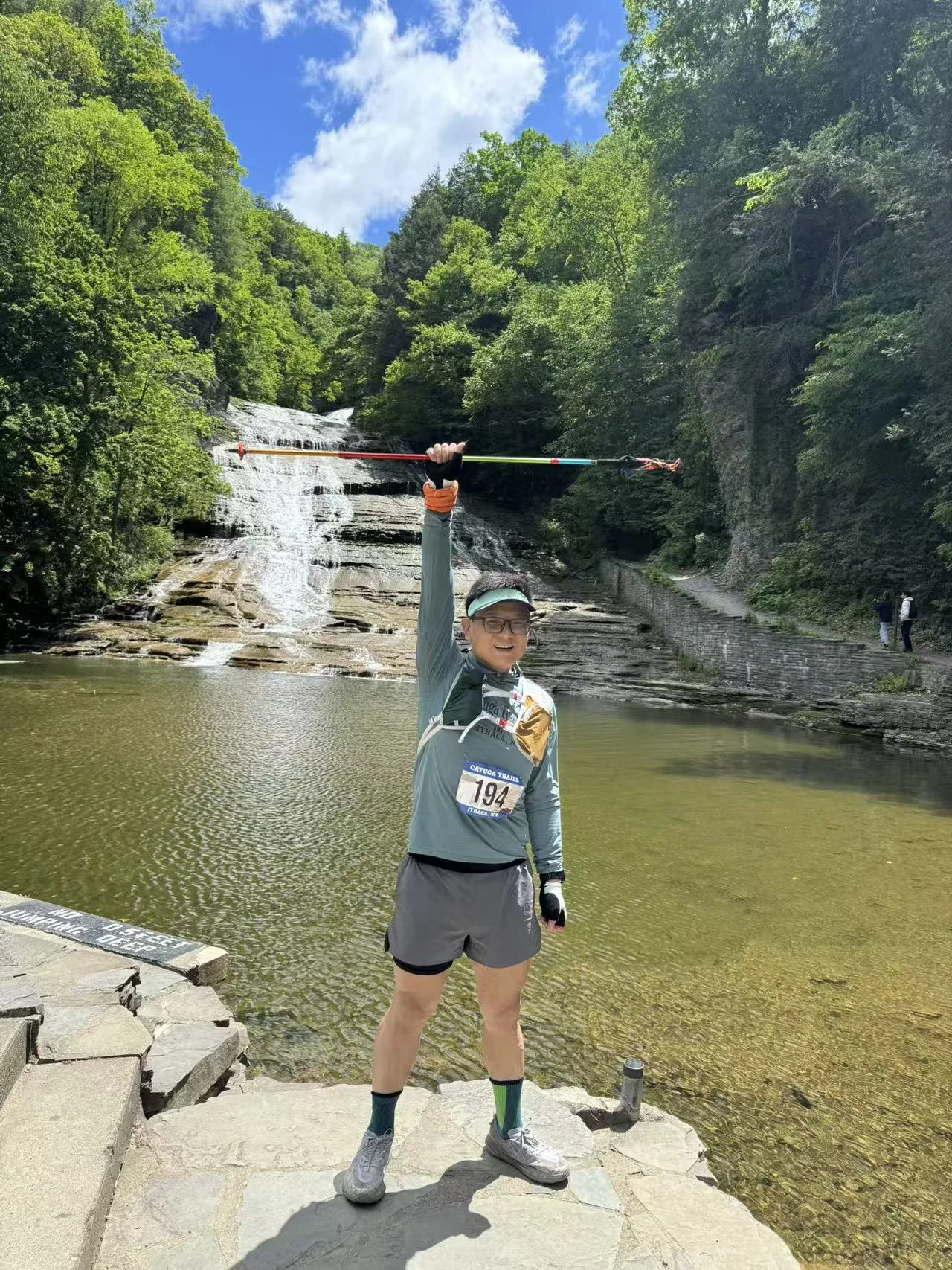 Cayuga Trails 50K waterfall finish memory