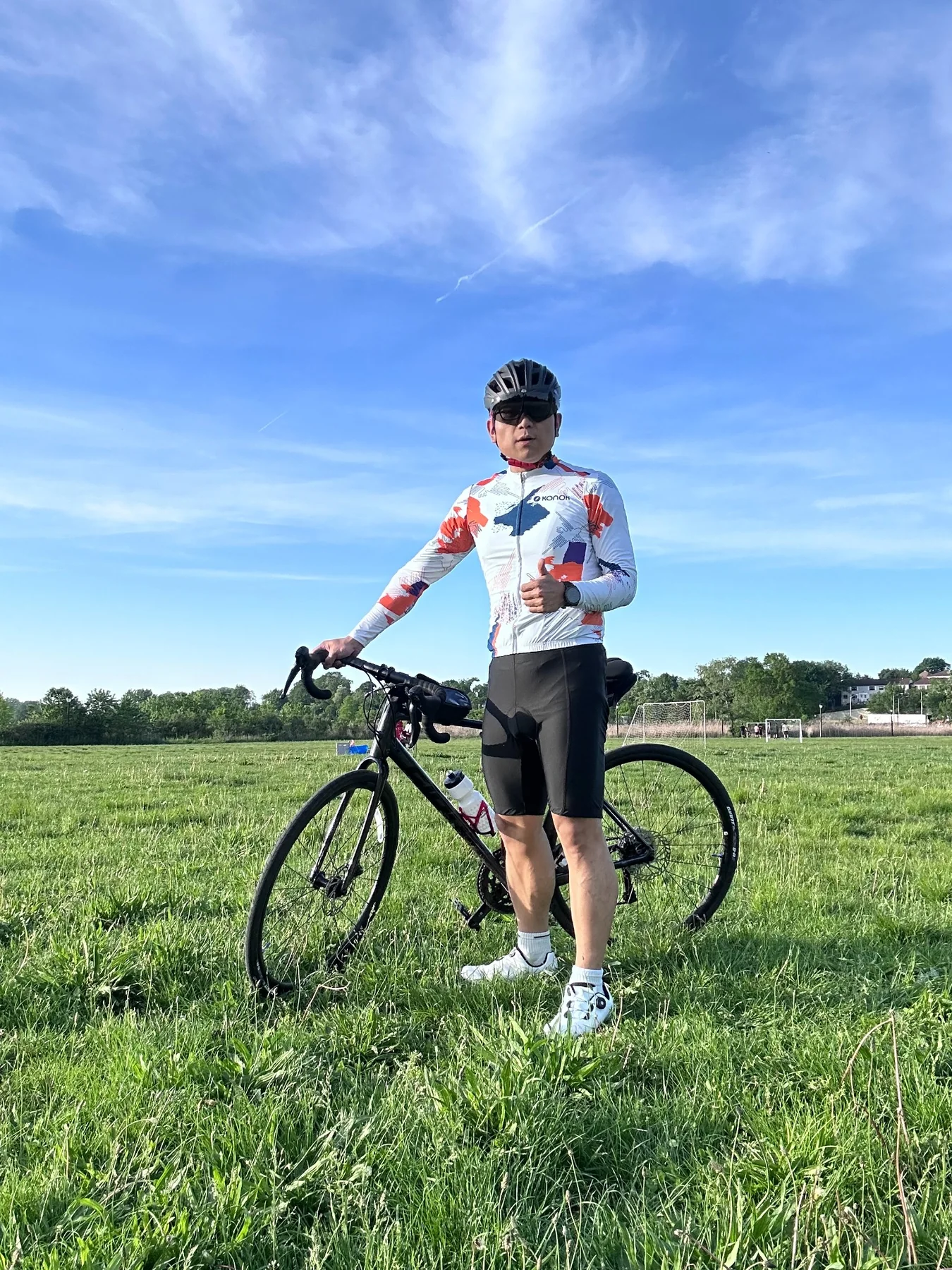 Shuo (Danny) Zhang with road bicycle