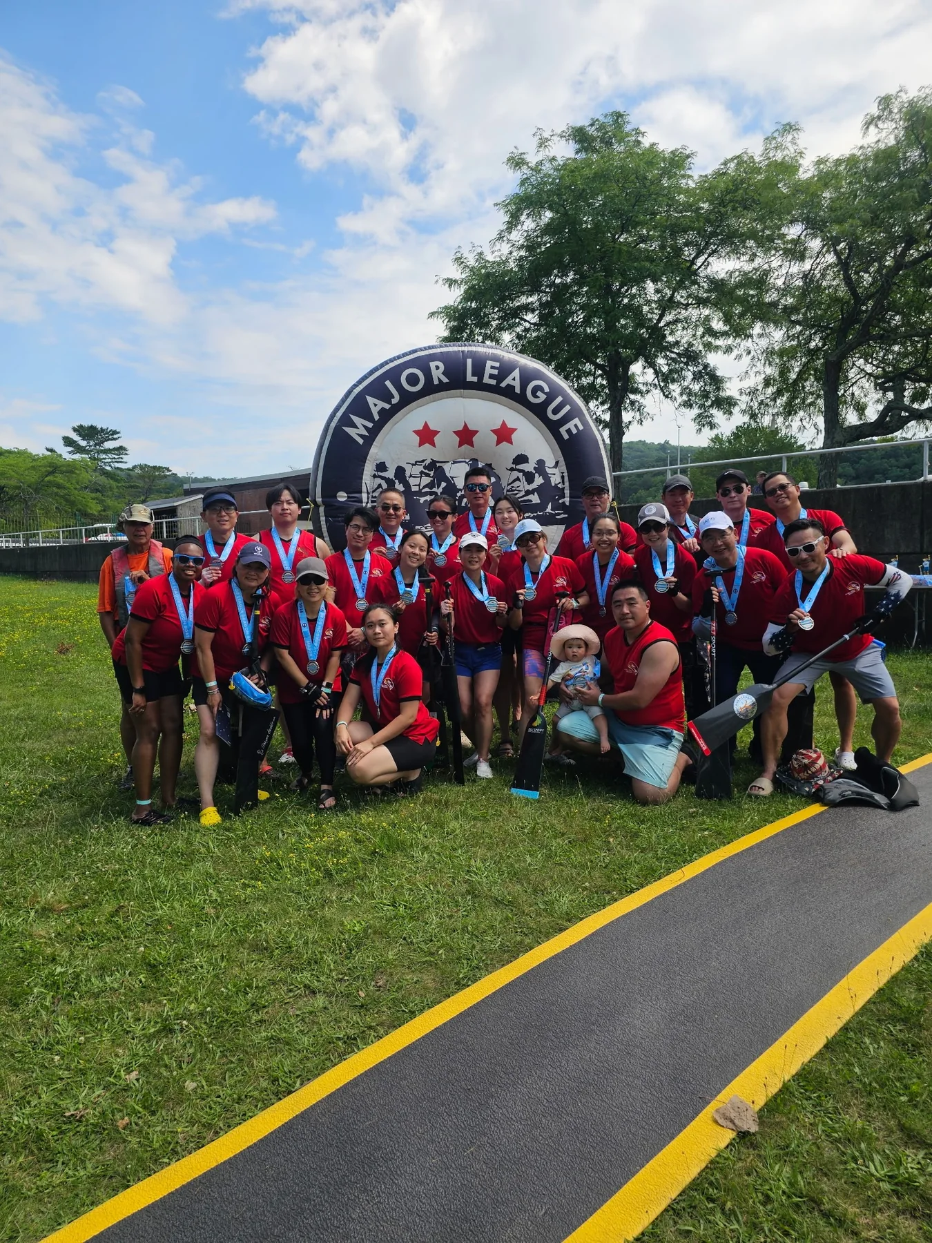 Dragon boat team medal photo