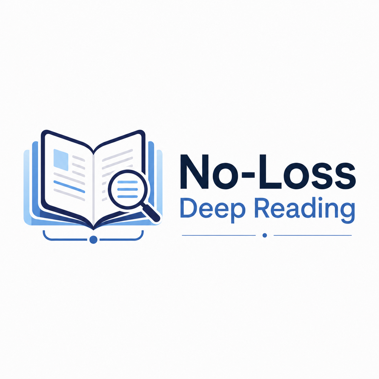 No-Loss Deep Reading logo and visual identity