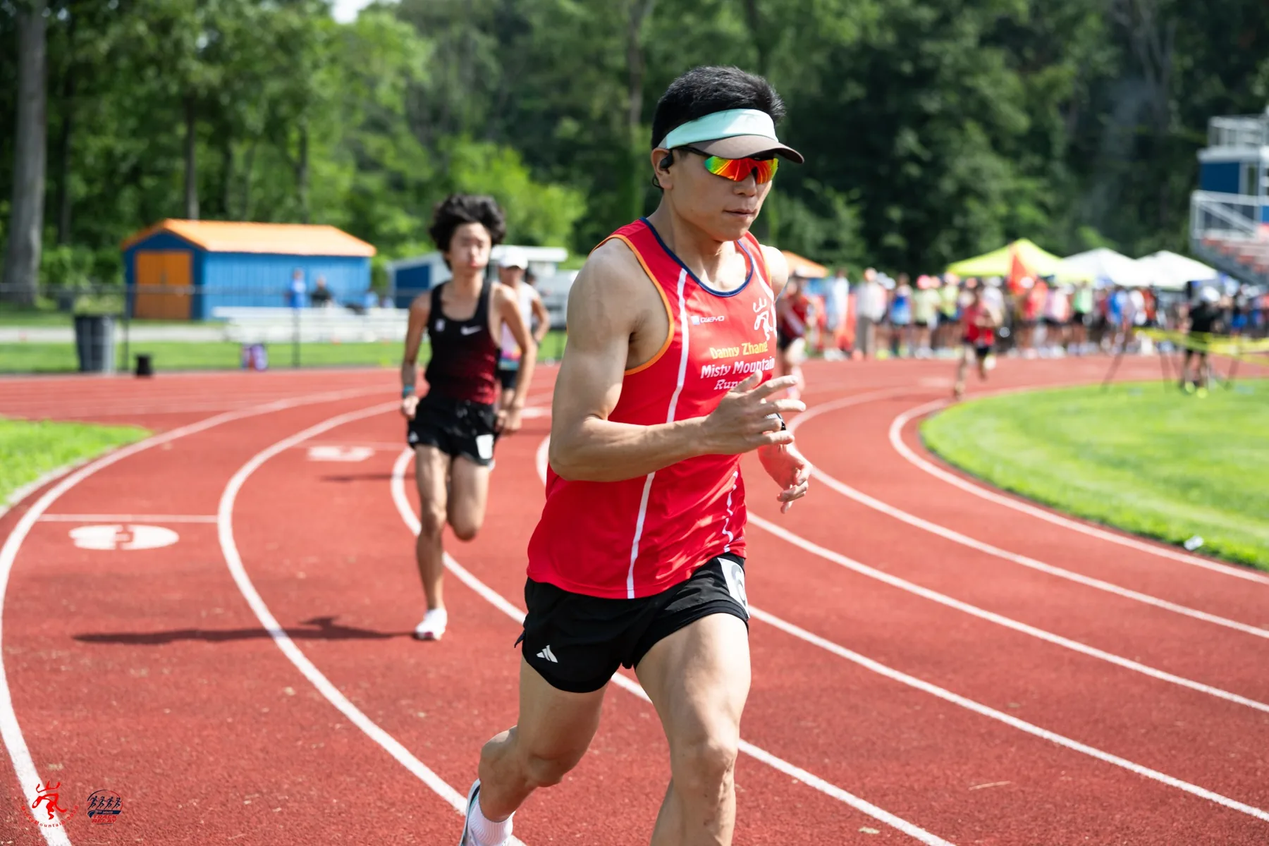 Shuo Zhang racing on a track in 2026